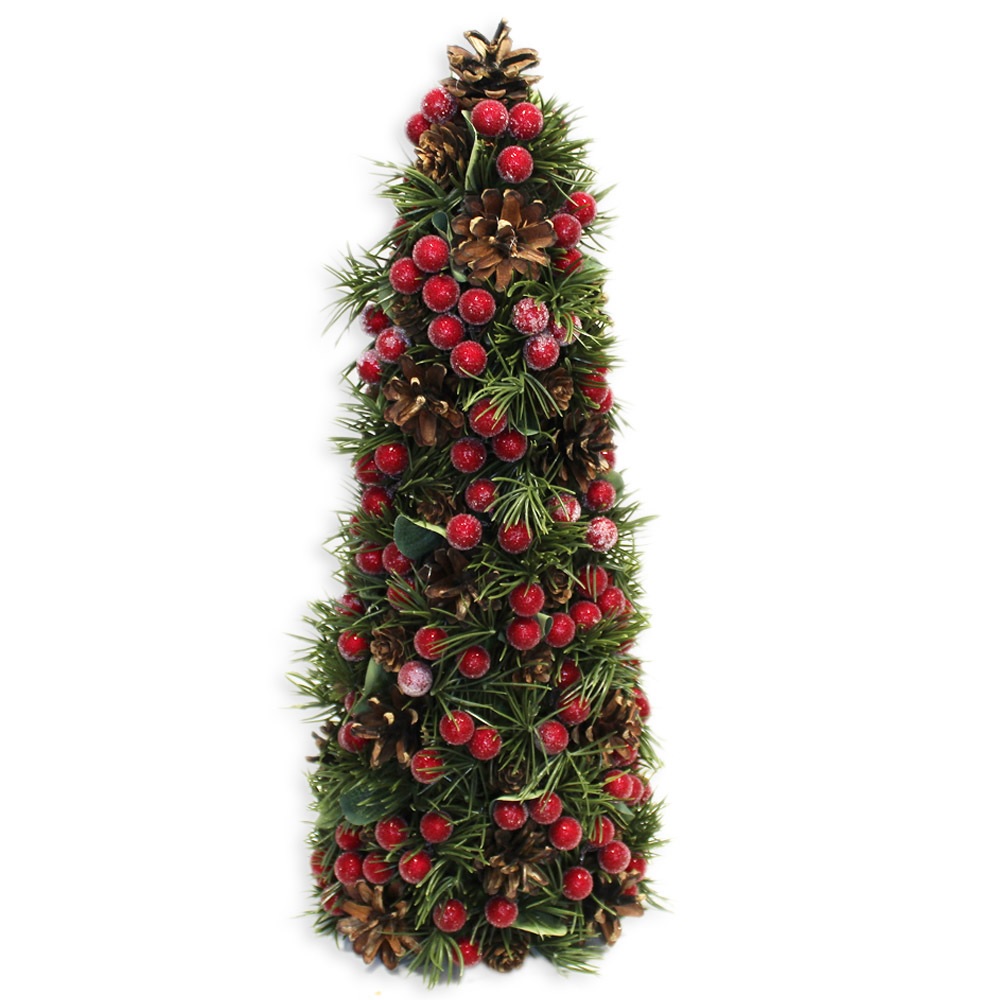 Kužel bobule pvc šišky 43cm červená
